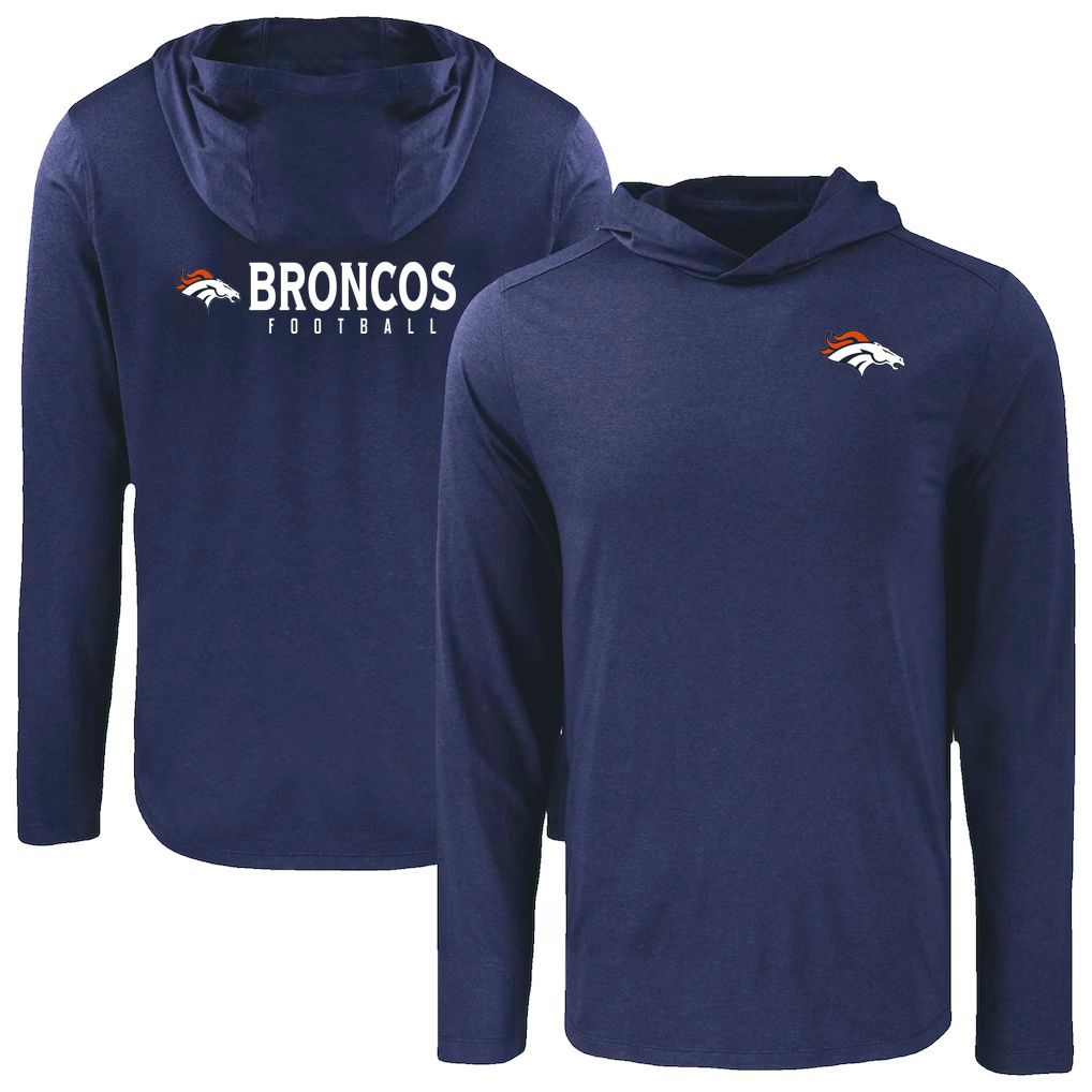 Men 2026 NFL Denver Broncos Hooded long sleeved T-shirt blue 05->nfl t-shirts->Sports Accessory
